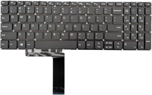 لوحة مفاتيح بديلة للكمبيوتر المحمول متوافقة مع Lenovo IdeaPad 320-15 320-15IAP 320-15IKB 520-15ikb 7000-15 330-15IKB 330-15 تصميم أمريكي رمادي in Kuwait