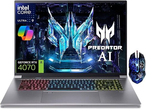 كمبيوتر محمول للألعاب Acer Predator Triton Neo 16، شاشة 16 بوصة WQXGA 3200 x 2000 165 هرتز، معالج Intel Core Ultra 9 185H، NVIDIA GeForce RTX 4070، 32 جيجابايت DDR5 1 تيرابايت Gen 4 SSD، يعمل بالذكاء الاصطناعي، Killer Wi-Fi 6E، لوحة مفاتيح RGB بإضاءة خلفي in Kuwait