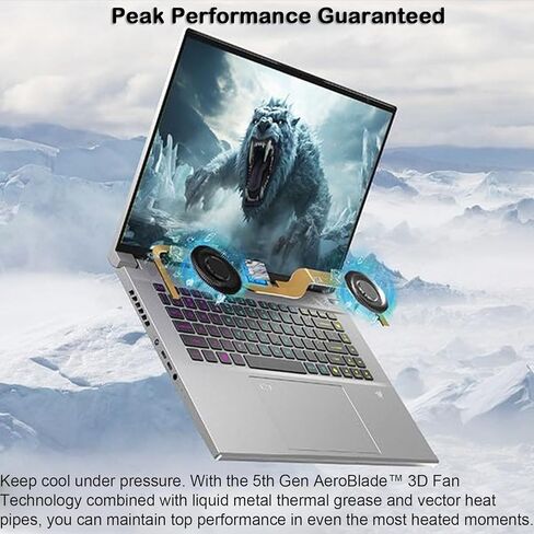 كمبيوتر محمول للألعاب Acer Predator Triton Neo 16، شاشة 16 بوصة WQXGA 3200 x 2000 165 هرتز، معالج Intel Core Ultra 9 185H، NVIDIA GeForce RTX 4070، 32 جيجابايت DDR5 1 تيرابايت Gen 4 SSD، يعمل بالذكاء الاصطناعي، Killer Wi-Fi 6E، لوحة مفاتيح RGB بإضاءة خلفي in Kuwait