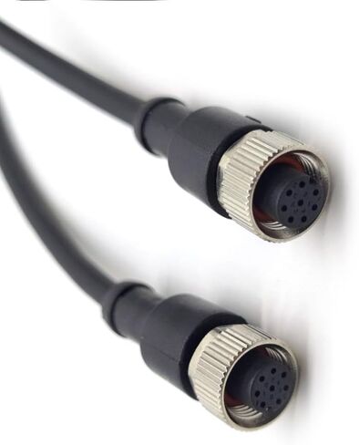 M12 8 Pins Connector Cable, Double Female Straight Circular Connector Molding Cable A Code Industrial Molded Cable IP67 Waterproof Unshielded PVC Cable 30V 2A AC/DC 1Meter AWG24（3.28ft） in Saudi Arabia