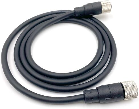 M12 8 Pins Connector Cable, Double Female Straight Circular Connector Molding Cable A Code Industrial Molded Cable IP67 Waterproof Unshielded PVC Cable 30V 2A AC/DC 1Meter AWG24（3.28ft） in Saudi Arabia