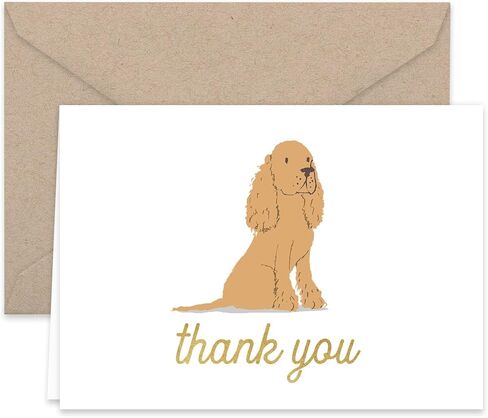 Paper Frenzy Dogs Puppies Thank You Note Card Collection 25 pack with Kraft Envelopes in Saudi Arabia