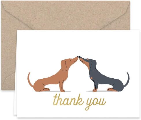 Paper Frenzy Dogs Puppies Thank You Note Card Collection 25 pack with Kraft Envelopes in Saudi Arabia