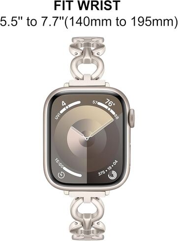 TRUMiRR Band for Apple Watch Series 10 42mm / 9 8 7 41mm / SE (2nd Gen) 40mm Starlight Women, Stainless Steel Watchband Feminine Jewelry Strap for iWatch Apple Watch SE Series 6 5 4 3 2 1 40mm 38mm in Saudi Arabia