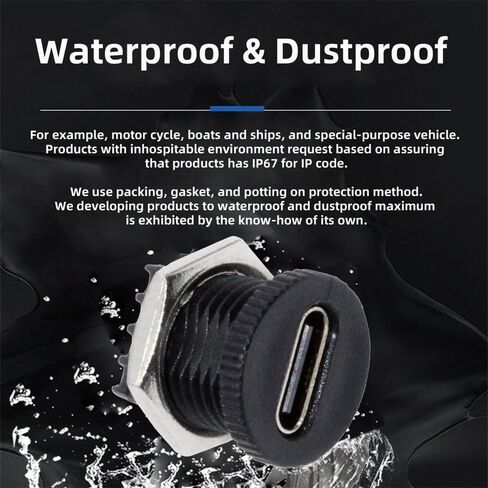 xiwai 5pcs/Set DIY OEM Type C Female Socket Connector to 6Pin PCBA Pinout Scew Nut Mount Type PD Power DC 5V/20V for Wiring in Saudi Arabia