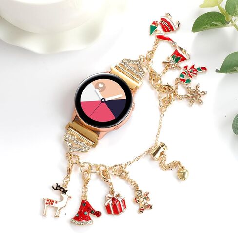 PENKEY Metal Band Compatible with Samsung Galaxy Watch 7 6 5 4 FE 40mm 44mm, Bling Bracelet Charms Dressy Pendants Straps for Samsung Watch 6 4 Classic 47mm 43mm 42mm 46mm/Watch 5 Pro 45mm in Saudi Arabia