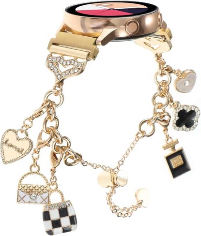 PENKEY Metal Band Compatible with Samsung Galaxy Watch 7 6 5 4 FE 40mm 44mm, Bling Bracelet Charms Dressy Pendants Straps for Samsung Watch 6 4 Classic 47mm 43mm 42mm 46mm/Watch 5 Pro 45mm in Saudi Arabia