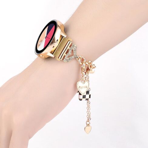 PENKEY Metal Band Compatible with Samsung Galaxy Watch 7 6 5 4 FE 40mm 44mm, Bling Bracelet Charms Dressy Pendants Straps for Samsung Watch 6 4 Classic 47mm 43mm 42mm 46mm/Watch 5 Pro 45mm in Saudi Arabia