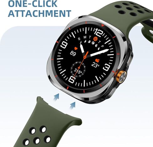 سوار رياضي SNBLK لساعة Galaxy Watch Ultra Bands، متوافق مع Samsung Watch Ultra Band، حزام بديل من السيليكون الناعم المسامي المقاوم للماء لساعة Galaxy Ultra 47 مم للرجال in Kuwait