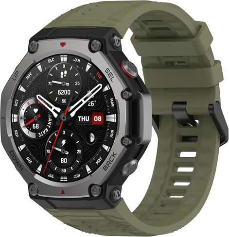 T-Rex 3 Bands Watch Strap Accessory Band Soft Silicone Sport Bands Compatible with Amazfit T-Rex 3 Smartwatch for Men in Saudi Arabia