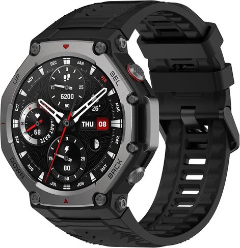 T-Rex 3 Bands Watch Strap Accessory Band Soft Silicone Sport Bands Compatible with Amazfit T-Rex 3 Smartwatch for Men in Saudi Arabia