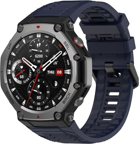 T-Rex 3 Bands Watch Strap Accessory Band Soft Silicone Sport Bands Compatible with Amazfit T-Rex 3 Smartwatch for Men in Saudi Arabia