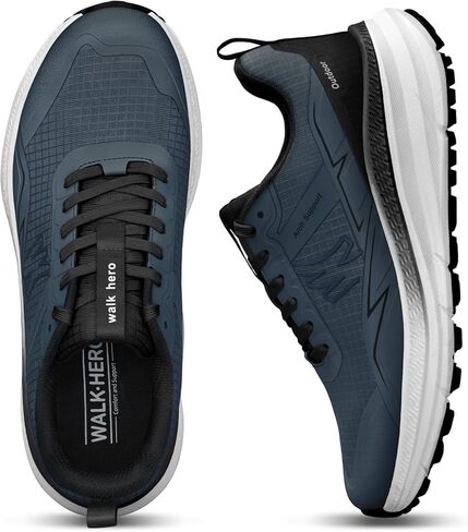 Mens Hiking Shoes for Plantar Fasciitis, Orthopedic Walking Shoes with Arch Support, Lightweight Waterproof Sneakers Wide Toe Box Shoes for Foot & Heel Pain Relief in Saudi Arabia