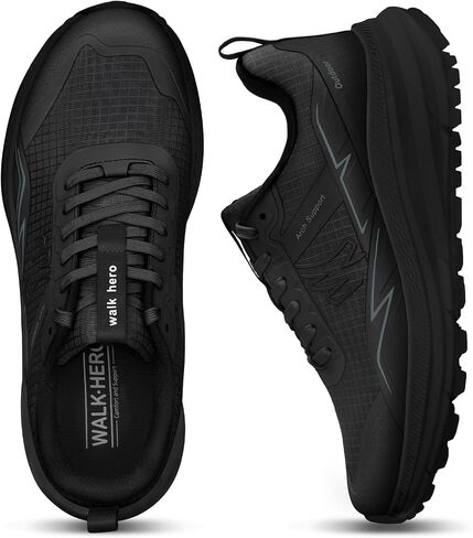 Mens Hiking Shoes for Plantar Fasciitis, Orthopedic Walking Shoes with Arch Support, Lightweight Waterproof Sneakers Wide Toe Box Shoes for Foot & Heel Pain Relief in Saudi Arabia