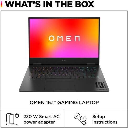 HP OMEN 16 16.1" FHD 165Hz Gaming Laptop (Intel 13th Gen Core i7-13620H, 32G DDR5 RAM, 1TB SSD, Geforce RTX 4060 8GB) Backlit Gaming Laptop, WiFi 6E, IST Hub, Win11 Home, 2024, Black in Saudi Arabia