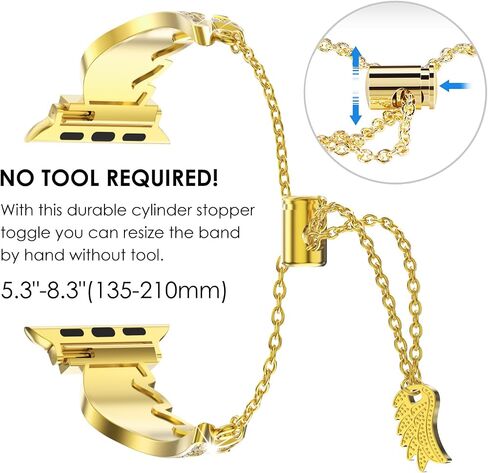 KADES Band & Case Designed for Apple Watch Series 46mm 45mm 44mm 42mm 41mm 40mm 38mm for Women, Metal Strap with Bling Rhinestone Screen Protector Cover for iWatch 10 9 8 7 6 5 4 SE SE2 3 2 1 in Saudi Arabia