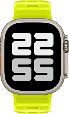 UC1 Sport Band for Apple Watch Bands Ultra 2 49mm, Series 10 46mm, 9 8 7 45mm 41mm, SE 6 5 4 44mm 40mm, 3 2 1 42mm 38mm Men Women iWatch, Strap Silicone, Fluoroscent Yellow in Saudi Arabia
