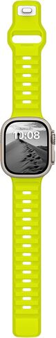 UC1 Sport Band for Apple Watch Bands Ultra 2 49mm, Series 10 46mm, 9 8 7 45mm 41mm, SE 6 5 4 44mm 40mm, 3 2 1 42mm 38mm Men Women iWatch, Strap Silicone, Fluoroscent Yellow in Saudi Arabia