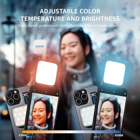 amaran Go MagSafe Compatible Mini Phone Light,Rechargeable Portable Light Mirror Light LED Phone Light for Selfie,Makeup,Video Conference,TikTok,Compatible with iPhone&Android (Green) in Saudi Arabia