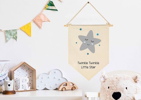 I Love You to the Moon-Flag Sign Gifts for Baby Newborn Boys Girls Kids-Banner Wall Decor Gifts for Nursery Bedroom Playroom Front Door-Baby Gift Shower-New Home Gift-Birthday Christmas Gift in Saudi Arabia
