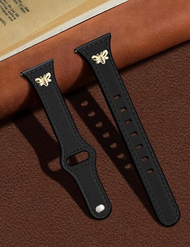 Slim Leather Band with Charms Compatible with Samsung Galaxy Watch 7 6 5 4 40mm 44mm/Watch 6 Classic 43mm 47mm/Watch 5 Pro 45mm/Watch 4 Classic 46mm 42mm, Genuine Leather Strap 20mm Women in Saudi Arabia