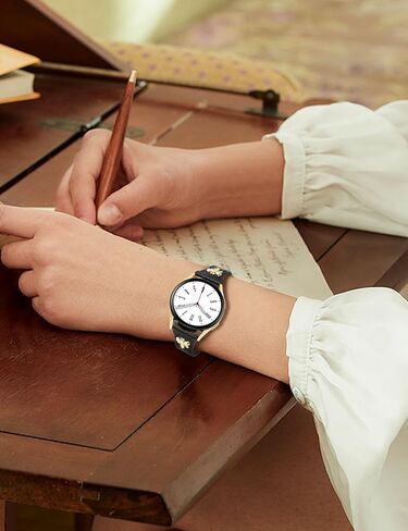 Slim Leather Band with Charms Compatible with Samsung Galaxy Watch 7 6 5 4 40mm 44mm/Watch 6 Classic 43mm 47mm/Watch 5 Pro 45mm/Watch 4 Classic 46mm 42mm, Genuine Leather Strap 20mm Women in Saudi Arabia