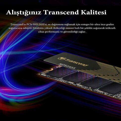 محرك الأقراص الصلبة الداخلي للألعاب Transcend TS4TMTE245S سعة 4 تيرابايت M.2 PCIe Gen4x4 2280 NVMe مع مبدد حرارة الجرافين، مع سرعات تصل إلى 4,800 ميجابايت/ثانية in Saudi Arabia