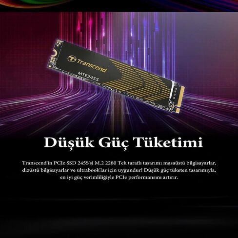 محرك الأقراص الصلبة الداخلي للألعاب Transcend TS4TMTE245S سعة 4 تيرابايت M.2 PCIe Gen4x4 2280 NVMe مع مبدد حرارة الجرافين، مع سرعات تصل إلى 4,800 ميجابايت/ثانية in Saudi Arabia