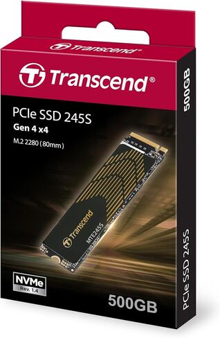 محرك الأقراص الصلبة الداخلي للألعاب Transcend TS4TMTE245S سعة 4 تيرابايت M.2 PCIe Gen4x4 2280 NVMe مع مبدد حرارة الجرافين، مع سرعات تصل إلى 4,800 ميجابايت/ثانية in Saudi Arabia