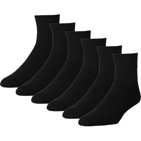 American Made Everyday Quarter Socks for Men - Black - 12 Pack in Kuwait