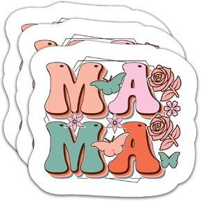 (3Pcs) Twin Mom Retro Sticker in My Twin Mom Era Sticker, Inspirational Gift for Moms Mama Mother's Day – Waterproof Vinyl Decal for Books Laptops Phones Tumblers Water Bottles, Size 3 x 2.5 Inch