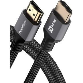 PowerBear 10K 8K HDMI 2.1 Cable 6 ft | 48Gbps High Speed 4K@120Hz Braided Cord 144Hz 8K@60Hz, eARC, Dynamic HDR 10,for Laptop, Monitor, PS5, PS4, Xbox One, Fire TV, Apple TV