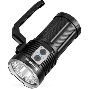 Wurkkos TS32 Super Bright 12,000 Lumen Flashlight, High Powerful Rechargeable LED Flashlight with IPX8 Waterproof and Discharge, for Outdoor Camping Hunting Searching (519A)