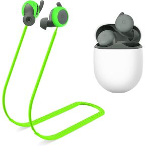 WOFRO Anti-Lost Strap for Google Pixel Buds A-Series Earbuds, Sports Soft Silicone Lanyard Accessories Compatible with Google Pixel Buds A-Series Wireless Earbuds Neck Rope Cord (Black)