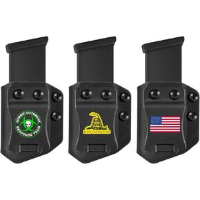 3 Packs Universal Magazine Carrier IWB/OWB Mag Holster Fit 9mm/.40 Double Stack Magazines with Unique Pattern