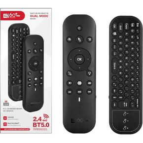 Voice Remote Control, 2024 Newest 2.4G Bluetooth Remote Control for Android TV Box, Smart TV, Laptop, miniPC, Projector, HTPC, Media Player (G60S Pro Plus)