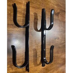 Gun Racks - Gun Rack Wall Mount - Gun Hangers Hooks for Shotgun Rifle Hunting - 2pcs PVC Coated Metal J Hook