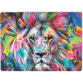 MightySkins Glossy Glitter Skin Compatible with Microsoft Surface Laptop 5 13.5" Full Wrap Kit - Neon Lion | Protective, Durable High-Gloss Glitter Finish | Easy to Apply | Made in The USA