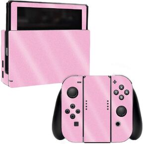 MightySkins Glossy Glitter Skin for Nintendo Switch - Pink | Protective, Durable High-Gloss Glitter Finish | Easy to Apply, Remove, and Change Styles | Made in The USA