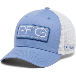 Columbia Unisex PFG Hooks Mesh Ball Cap, Bluebell/Cool Grey, XX-Large