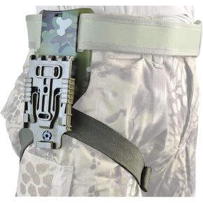 Mid Ride Belt Loop Adapter Mid Ride Hanger with Duty Receiver Mount and Tactical Leg Strap Thigh Belt for Duty Holsters and Accessories