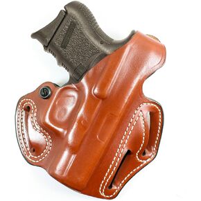DeSantis Thumb Break Scabbard Gun Holster, Fits GLOCK 26, 26 GEN 5, 27, 27 GEN 5, and 33, Wear with a Belt, Unisex Holster, Right-Hand Draw, Tan