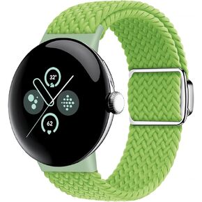 Braided Magnetic Band Compatible with Google Pixel Watch 2 1/Pixel Watch 3 41mm 45mm, [Upgraded Magnets do not fall off] Adjustable Stretchy Nylon Strap for Pixel Watch Wristbands Women Men