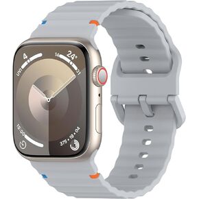 سوار رياضي متوافق مع سوار ساعة Apple مقاس 44 مم 45 مم 46 مم 40 مم 42 مم 38 مم 41 مم 49 مم، حزام بديل مقاوم للماء من السيليكون الناعم لسلسلة ساعات iWatch 10 9 8 7 6 5 4 3 2 1 SE Ultra للنساء والرجال