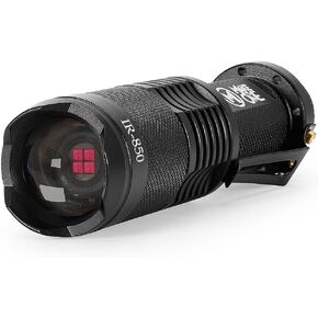MakeTheOne Mini IR Flashlight 5W 850nm LED Adjustable Focus Torch, Infrared Light is Invisible to Human Eyes -to be Used with Night Vision Device
