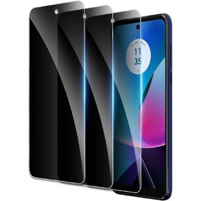 Privacy Screen Protector for Motorola Moto G Play 2023, Shatterproof Tempered Glass Accessories, Anti Spy Tempered Glass Film, Case Friendly Ultra Resistant 9H Hardness Anti-Glare HD Black -3 Pack