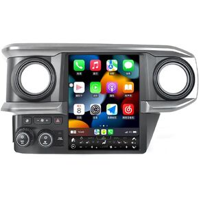 راديو سيارة بشاشة عمودية 12.1 بوصة لسيارة Toyota Tacoma 2016-2023، وحدة رأس مشغل DVD بديلة ستيريو للسيارة تدعم Android Auto Bluetooth Wireless carplay WiFi GPS Navigation (Auto AC) in Kuwait