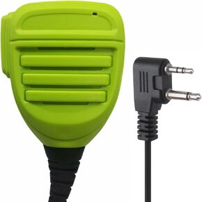 2 Pin Speaker Mic Shouler Microphone Two Way Radio External Hands Free Mic for Midland Walkie Talkie GXT LXT (Black)
