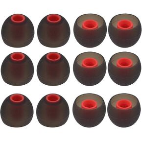 12PCS Replacement Ear Tips Earbuds Eartips Eargels Earpads Silicone Buds Compatible with Senso, Sony & Other Inner Hole 3.8mm in-Ear Headphones [L]