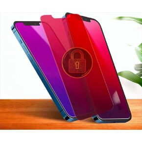 واقي زجاجي لشاشة خصوصية الهاتف المتوافقة - لهاتف iPhone 15-6.1 بوصة، واقي شاشة زجاجي ملون متدرج مضاد للضوء الأزرق